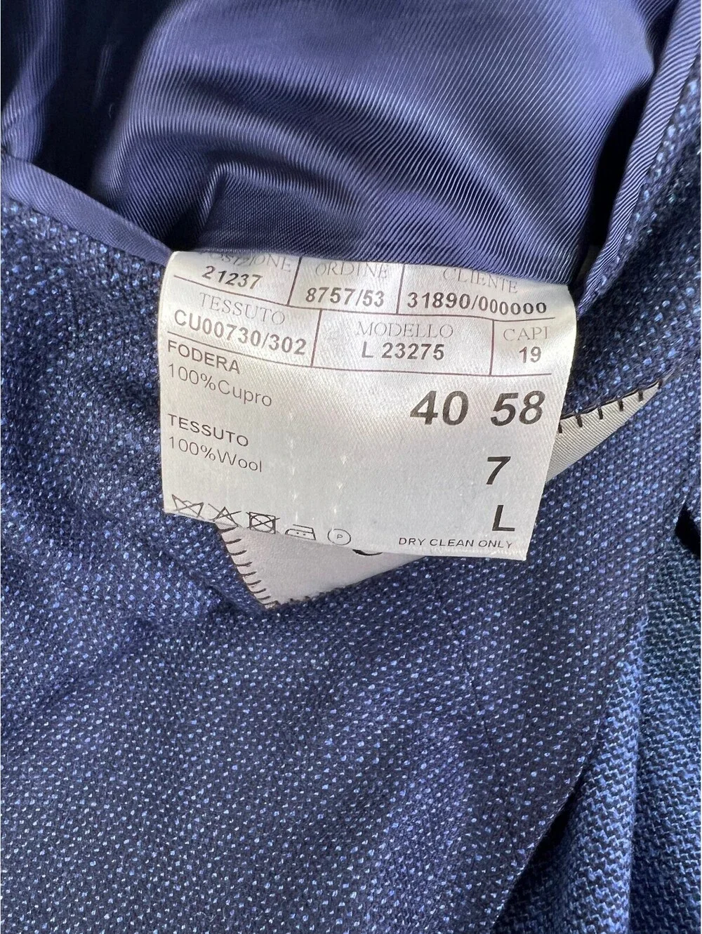 Canali Men's Blue Wool Blazer Suit Jacket US Size 40 / EU Size 58 L